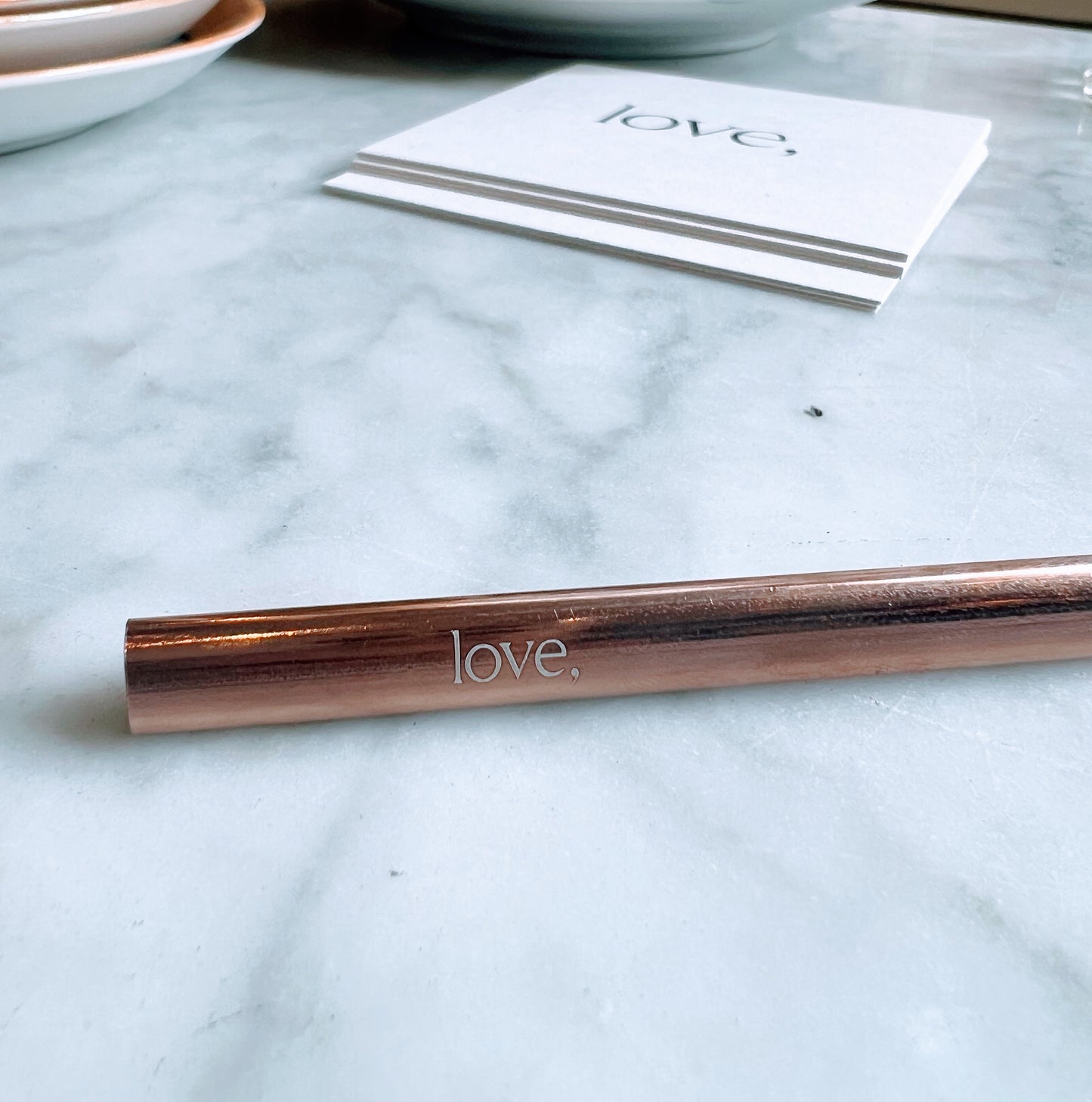 Heart Straw - Rose Gold