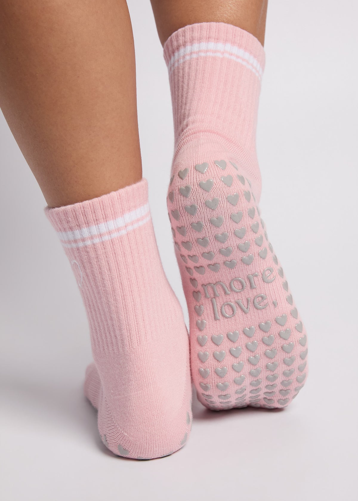 Heart Pilates Sock - Pink