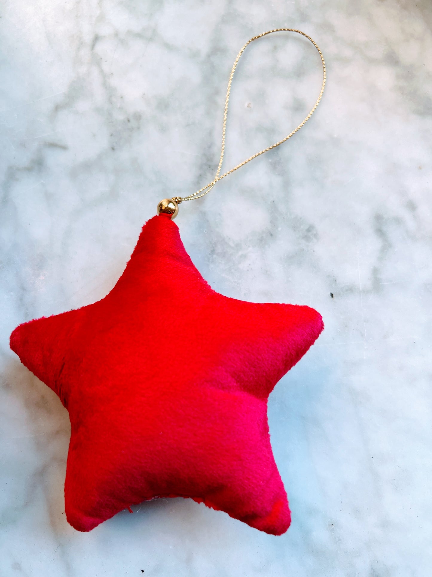 Velvet Star Ornament - Berry