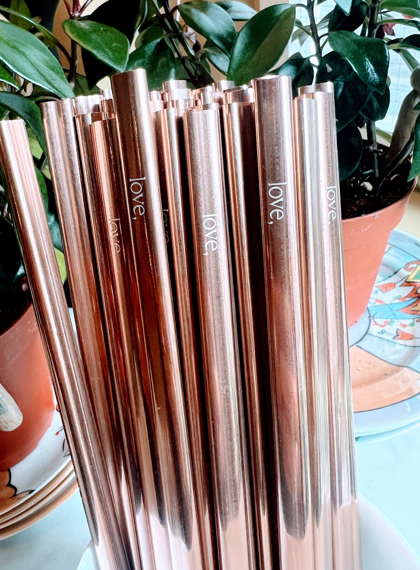 Heart Straw - Rose Gold