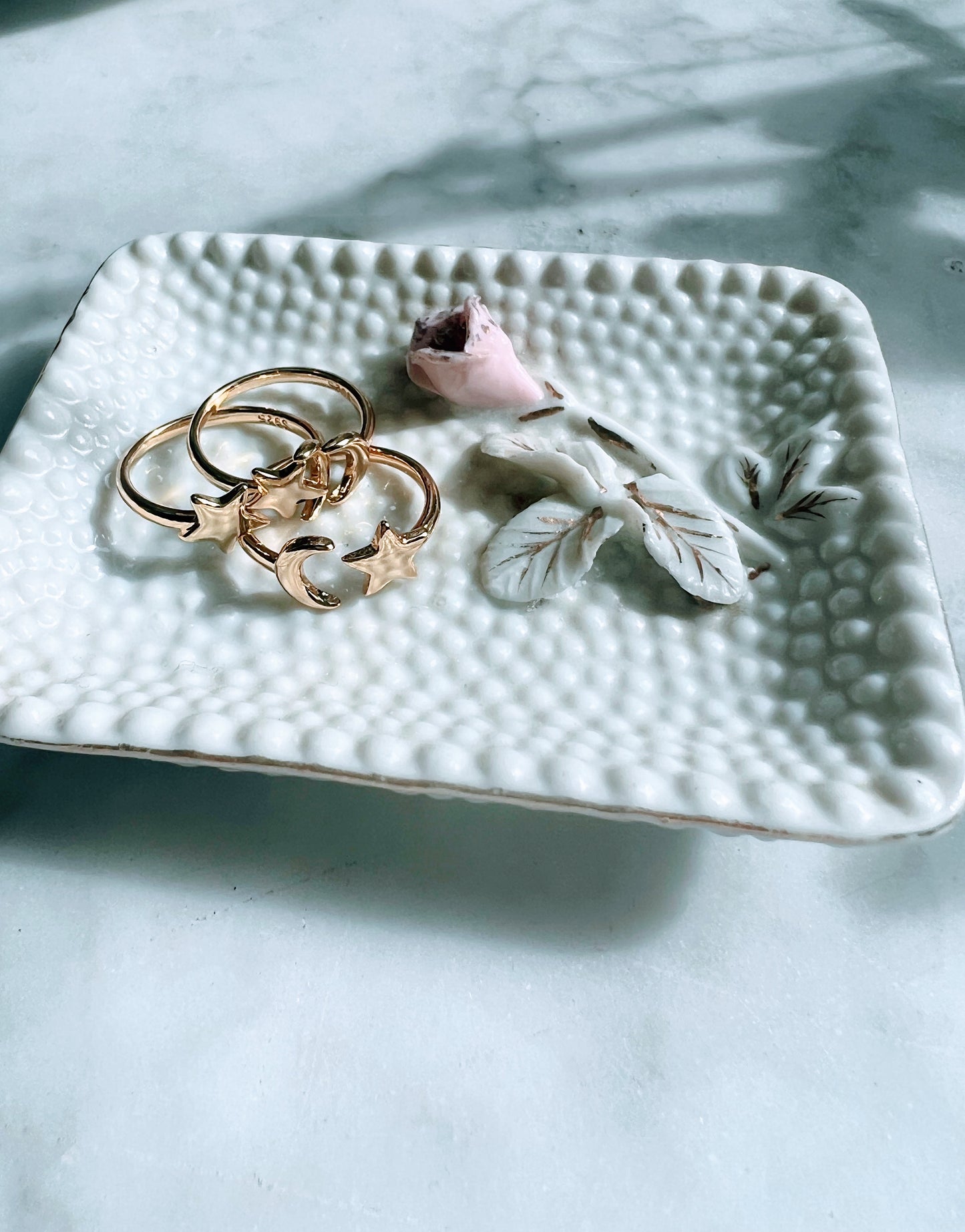 Moon and Star Ring - Gold