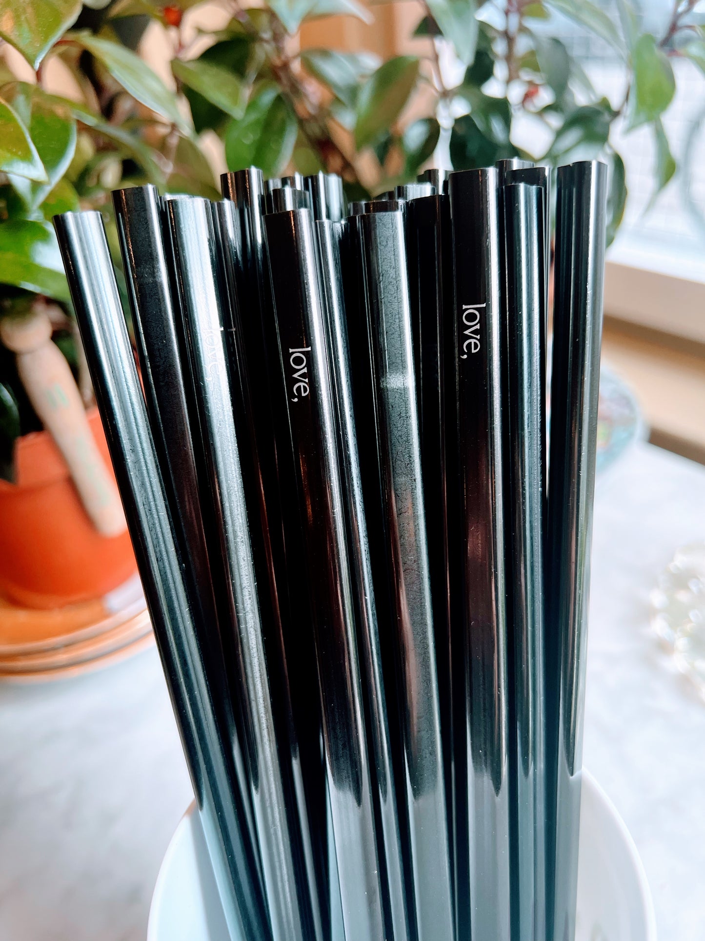 Heart Straw - Black