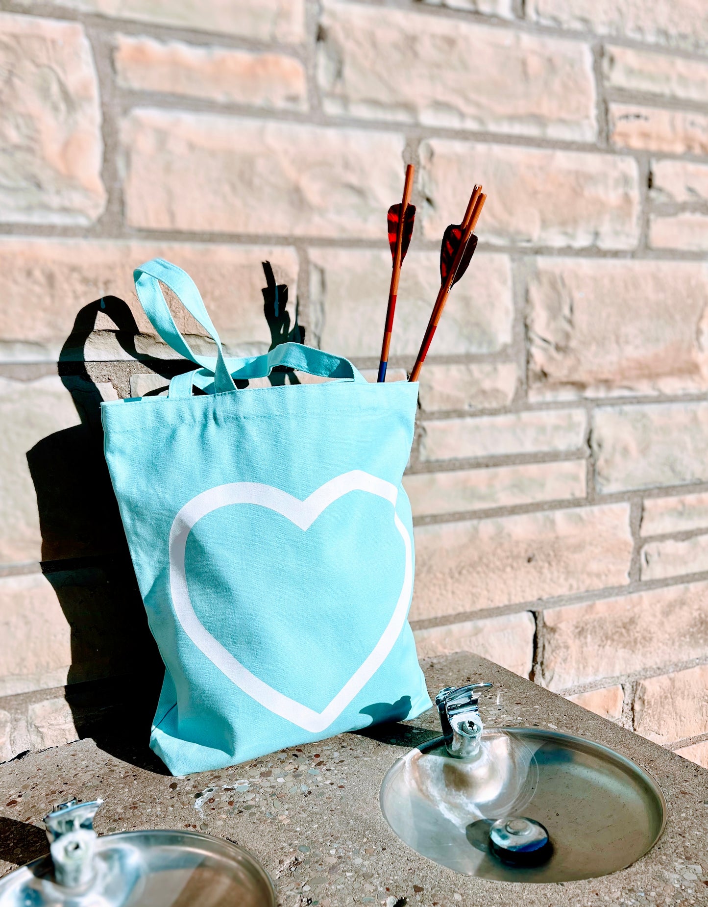Big Heart Tote - Sky