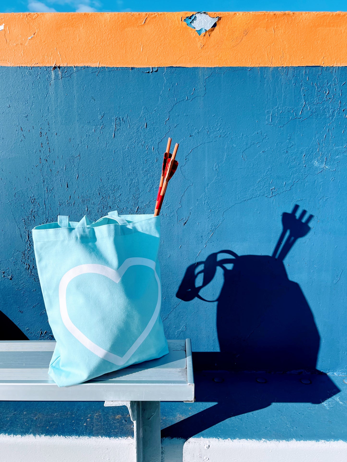 Big Heart Tote - Sky