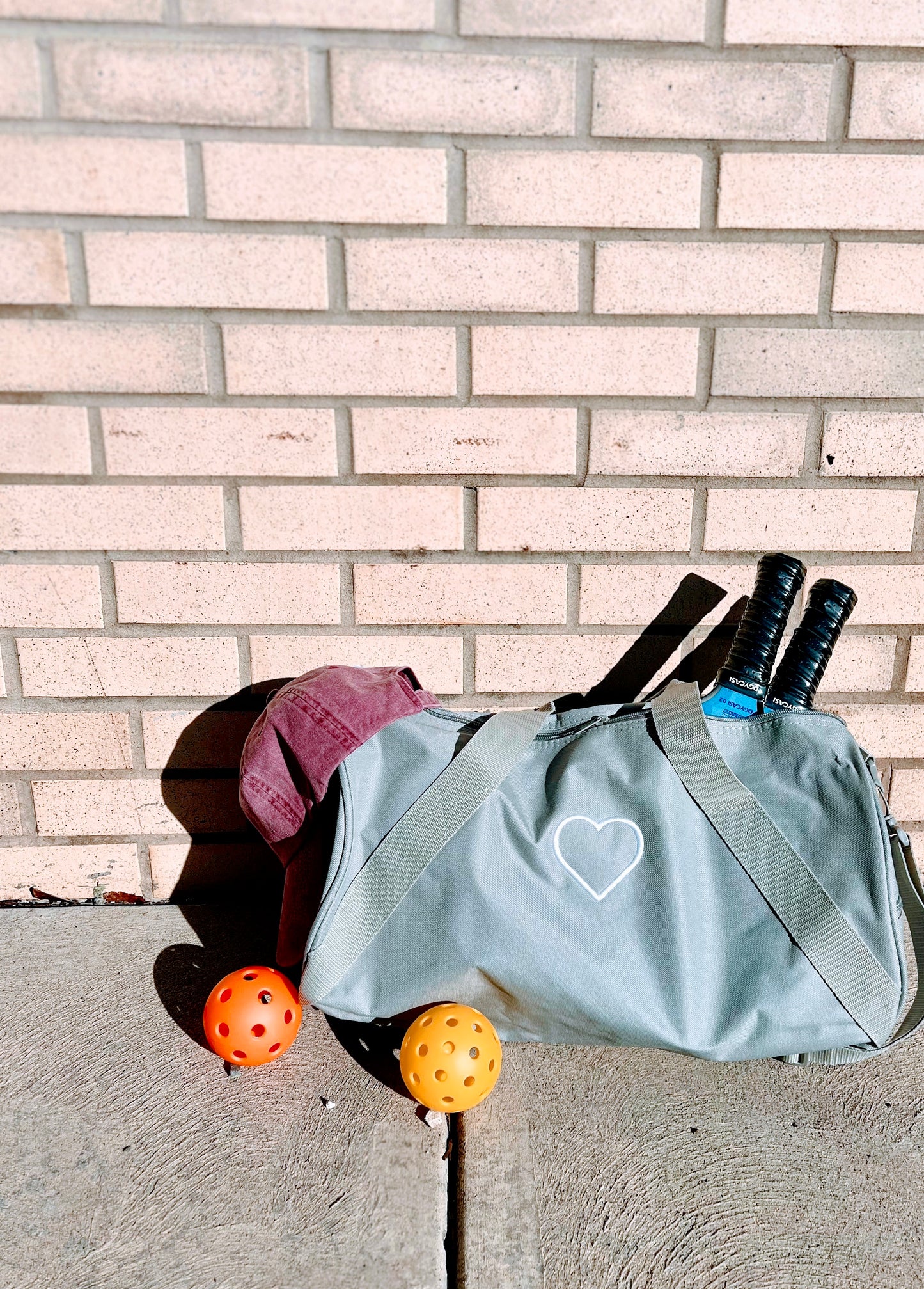Heart Duffle - Grey