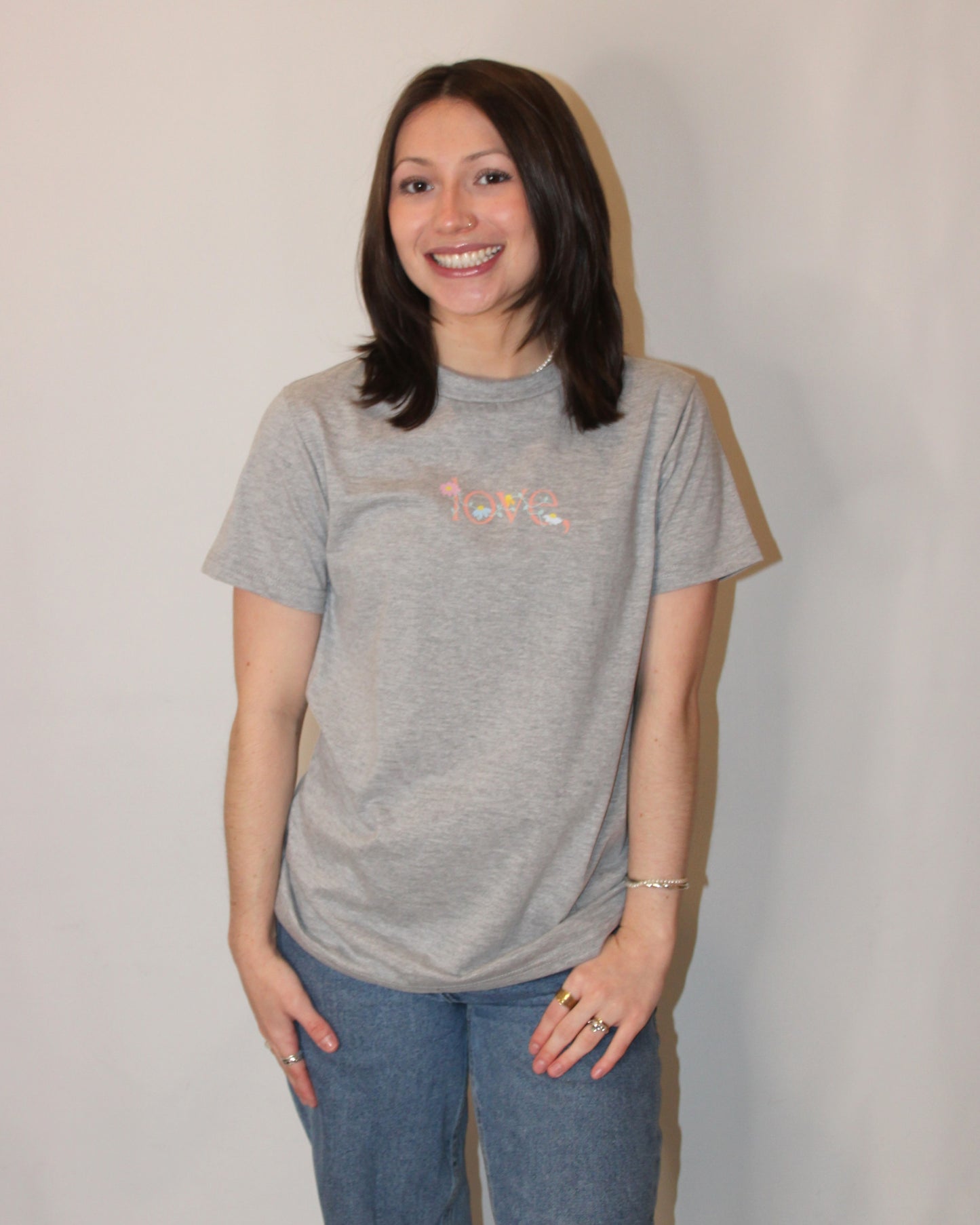 love, Floral Logo T-shirt