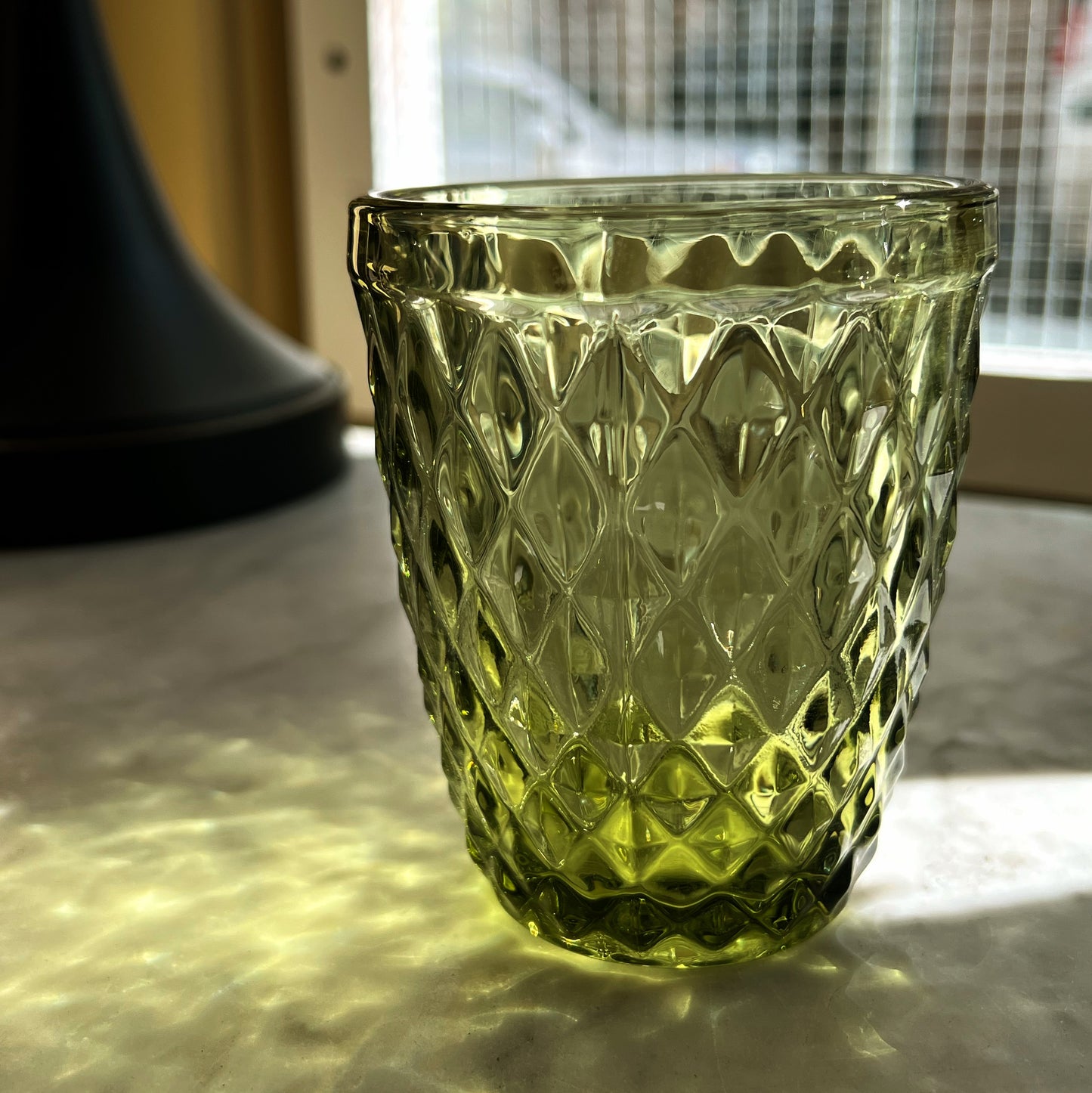 Diamond Juice Glass - Green