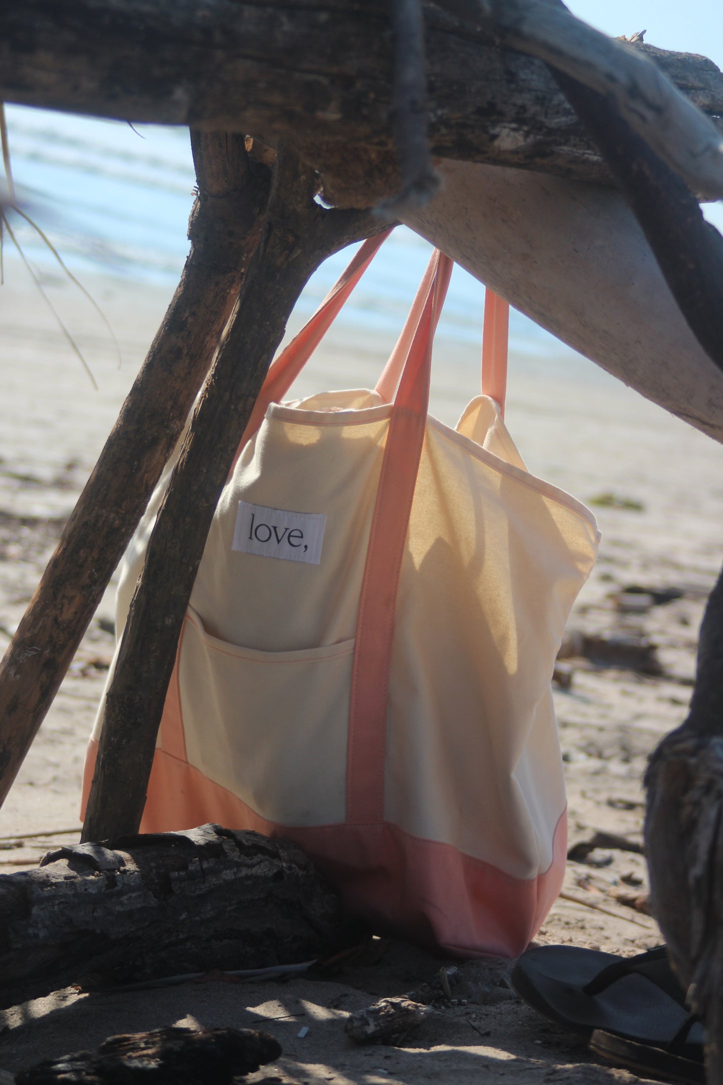 Love the Journey Boat Tote - Coral