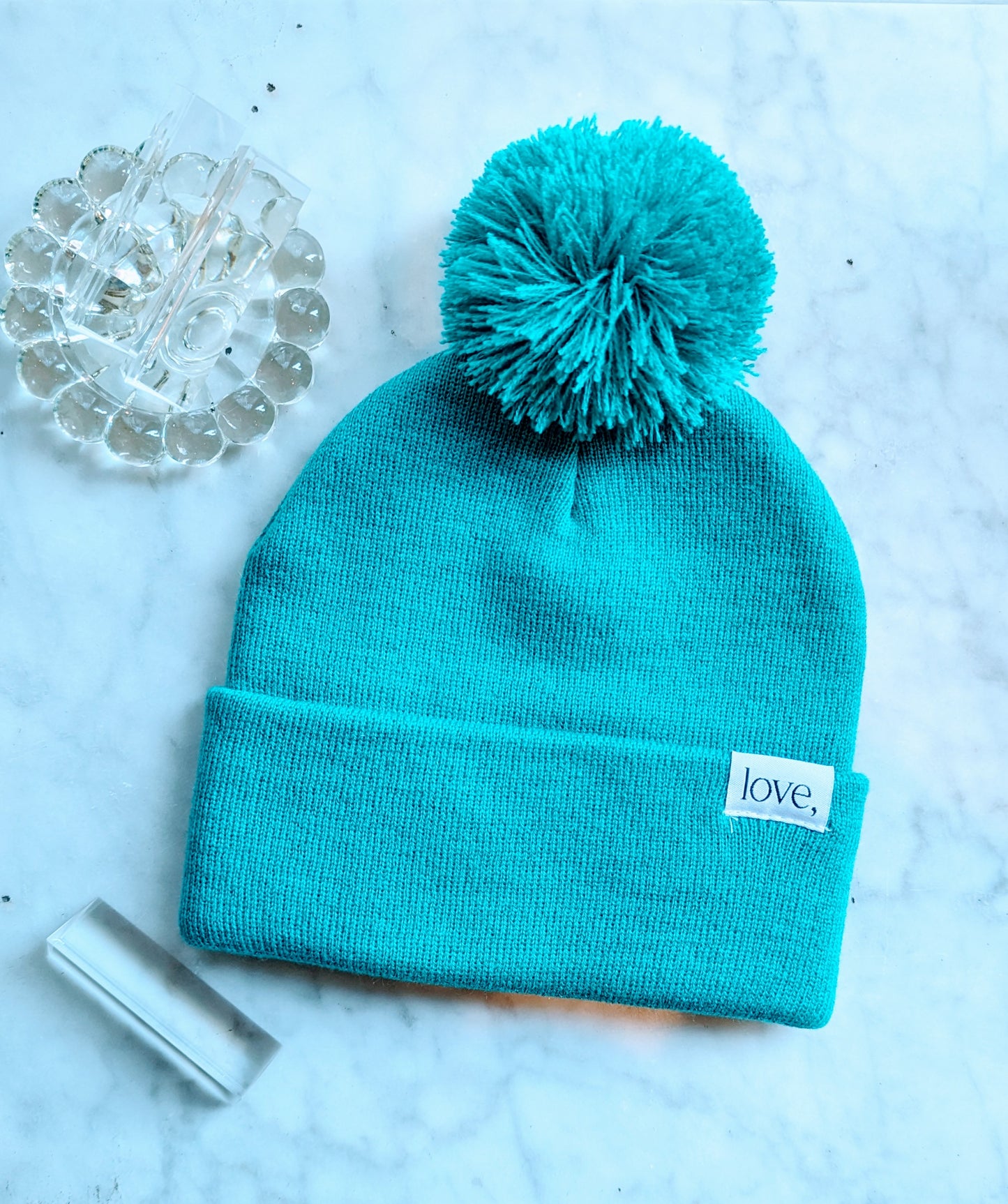 Prism Pom Pom Hat - Jade
