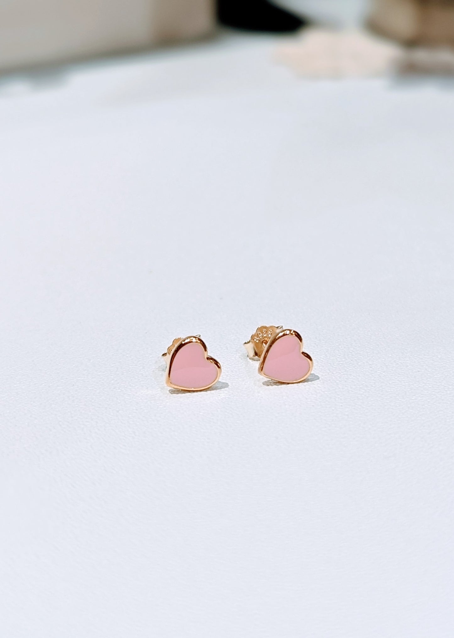 Blossom Enamel Heart Studs