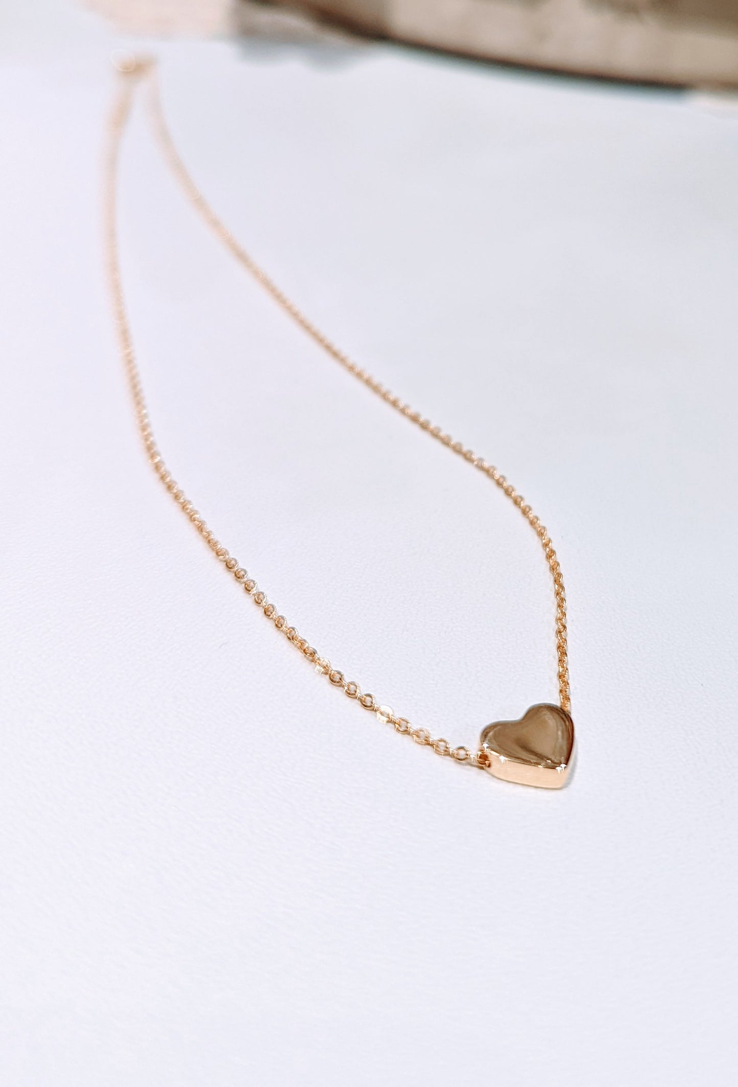 Floating Heart Necklace - Gold
