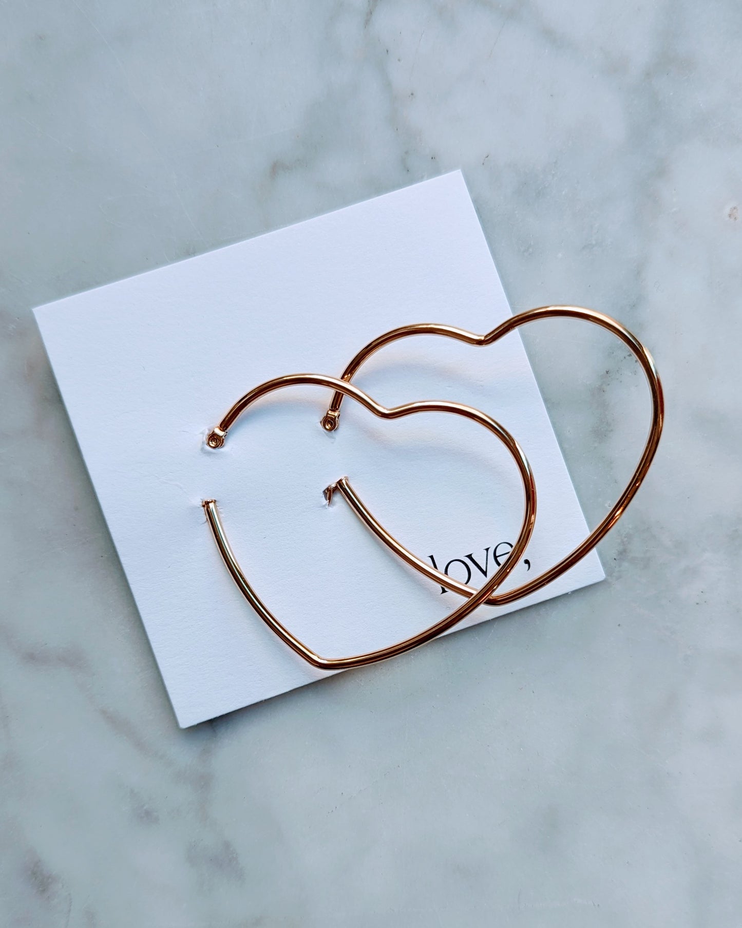 Heart Hoops - Gold