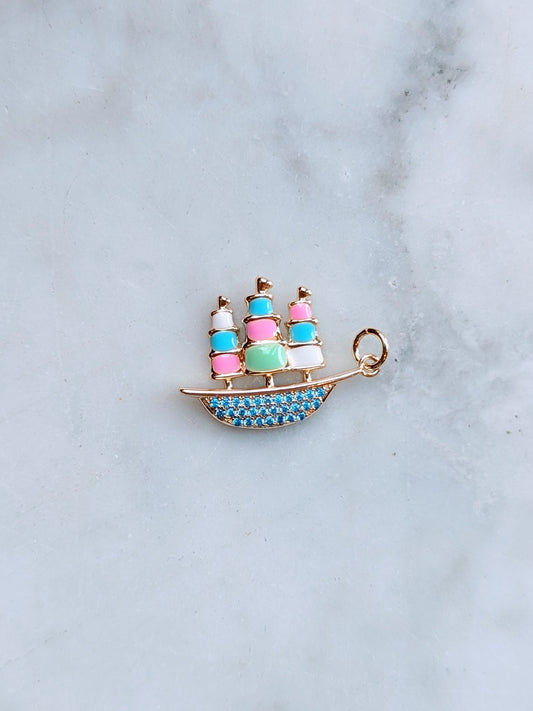 Sailboat Enamel Charm