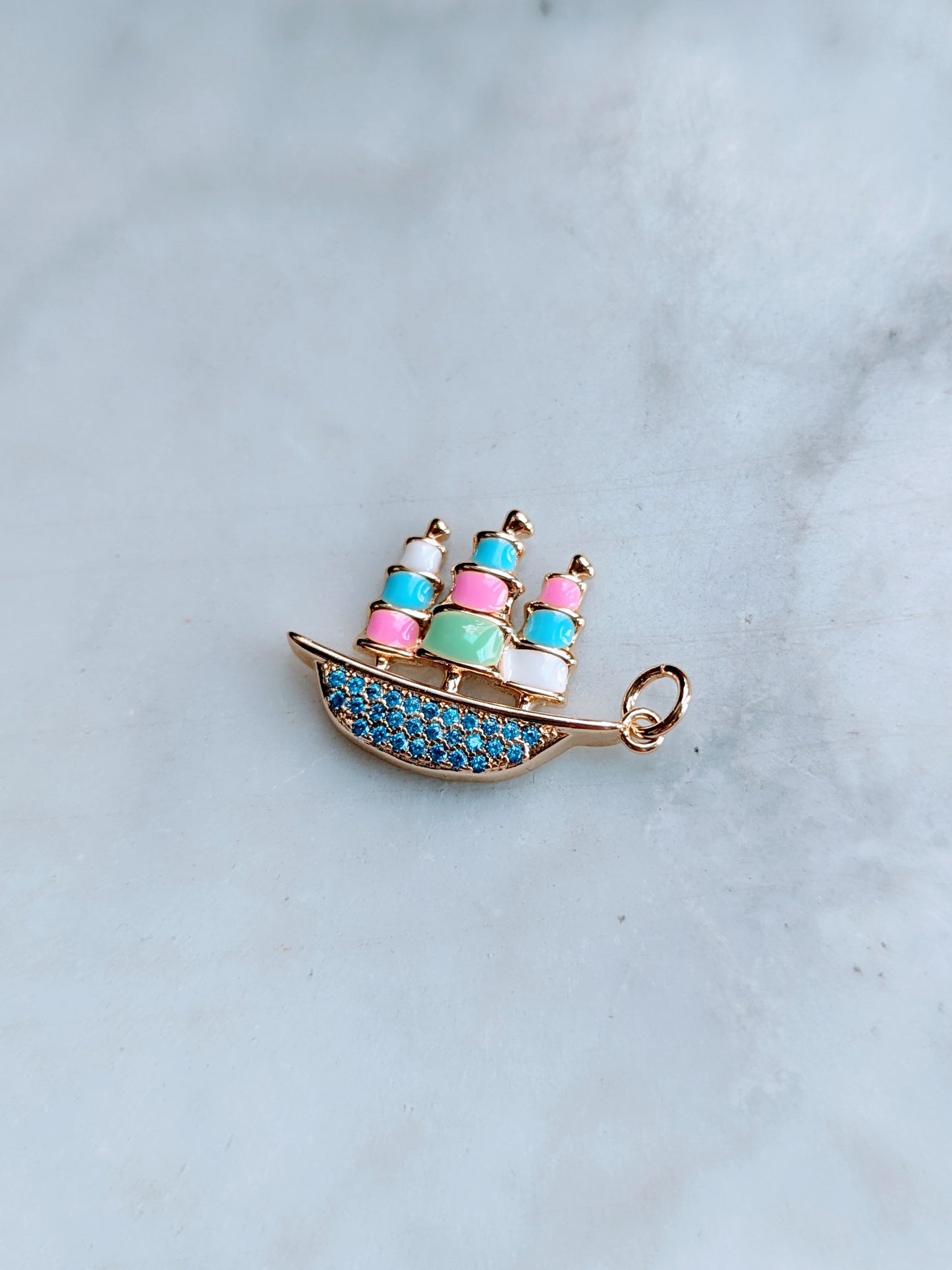 Sailboat Enamel Charm