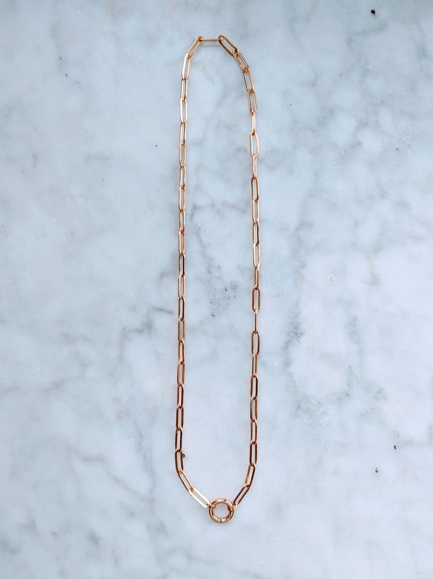 Carabiner Charm Necklace - Gold