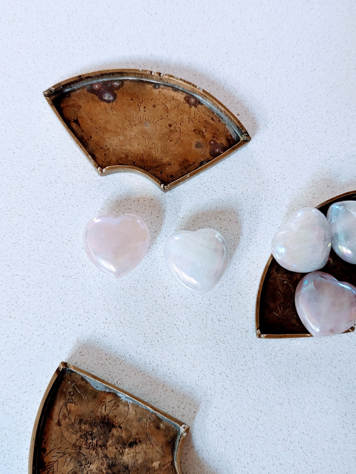 Aura Rose Quartz Heart