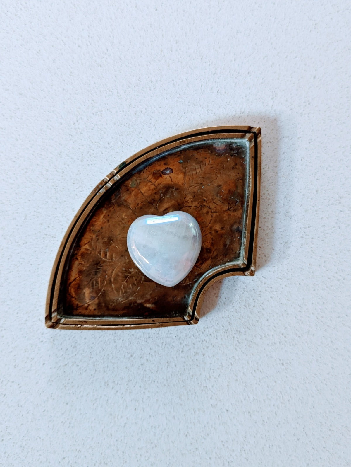 Aura Rose Quartz Heart