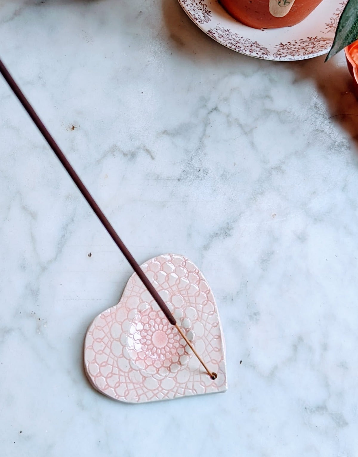 Lace Heart Incense Dish