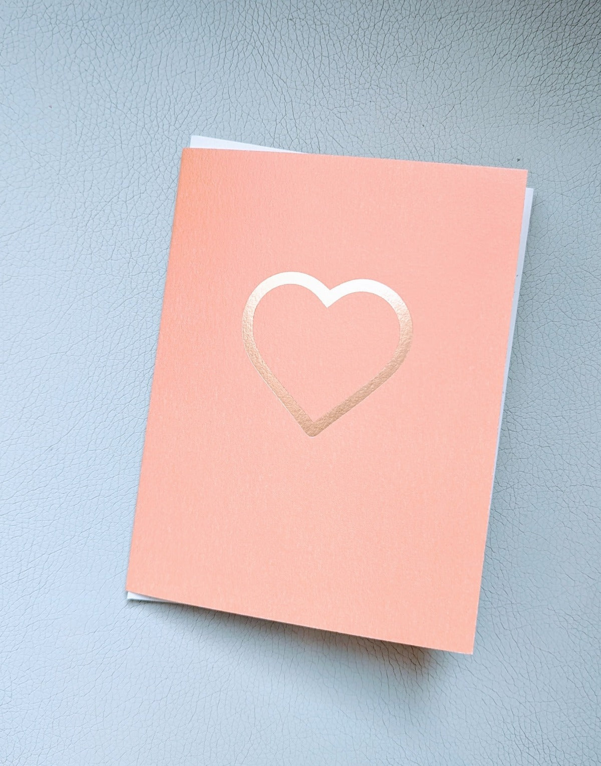 Heart Card - Coral