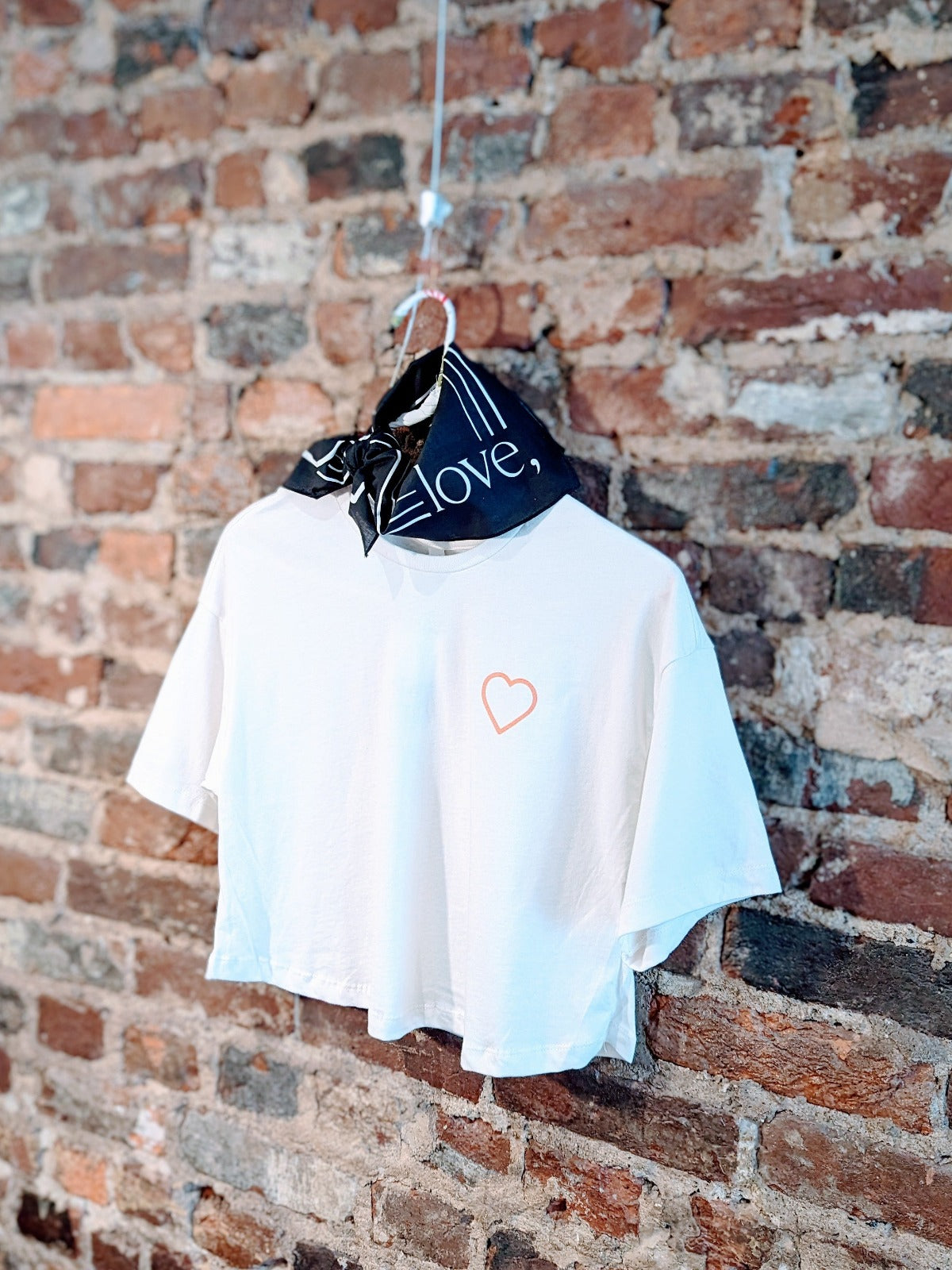 Flirty Crop Tee - Vintage White