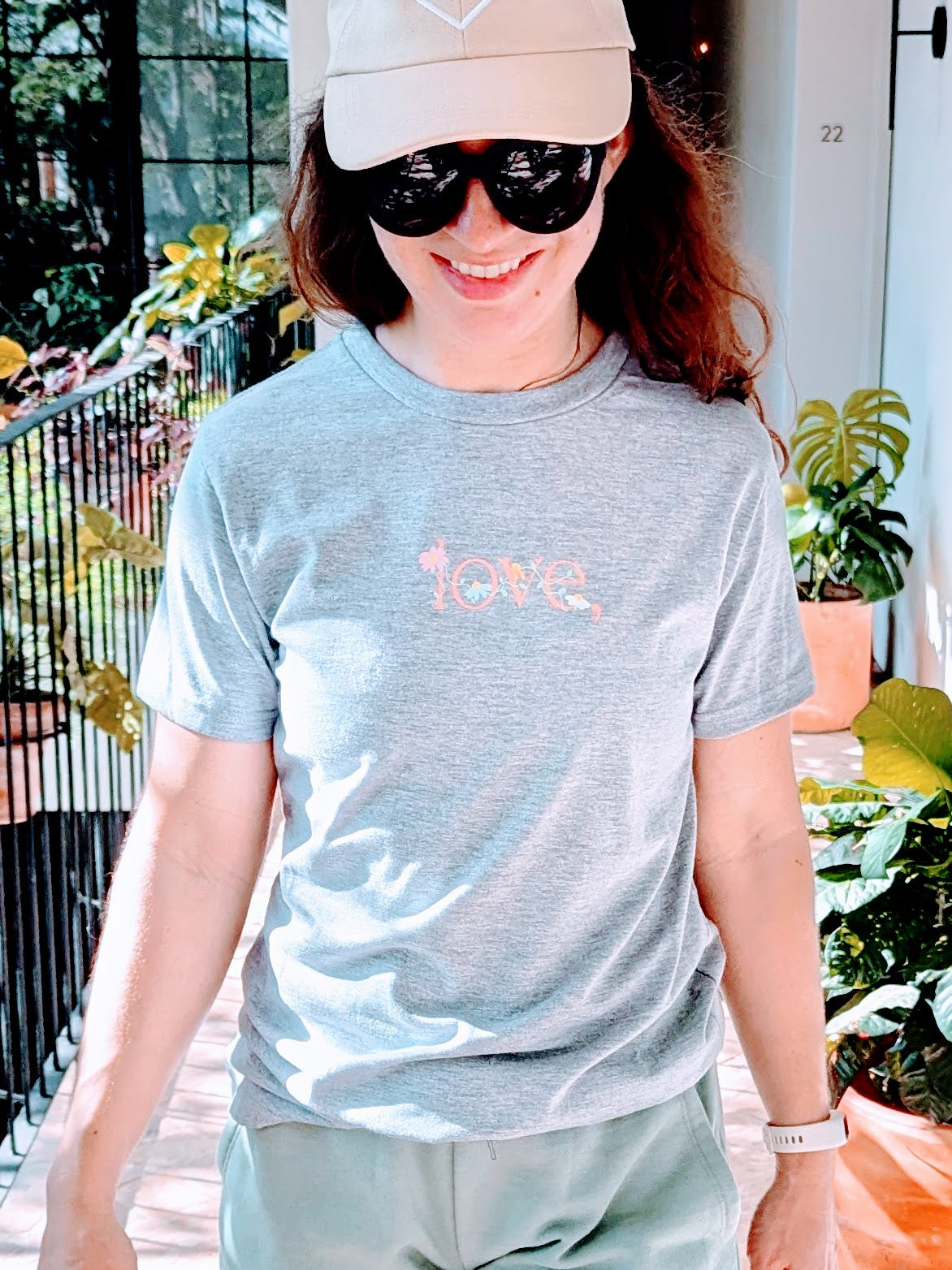 love, Floral Logo T-shirt