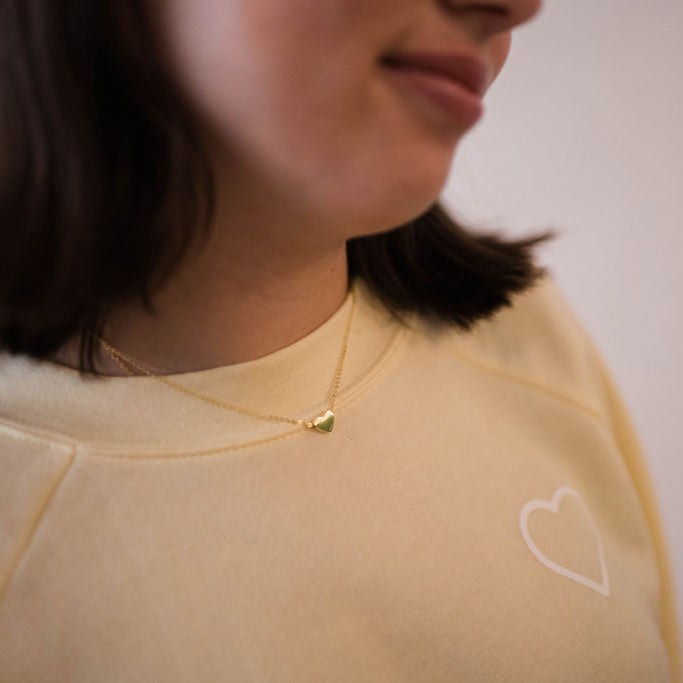 Floating Heart Necklace - Gold