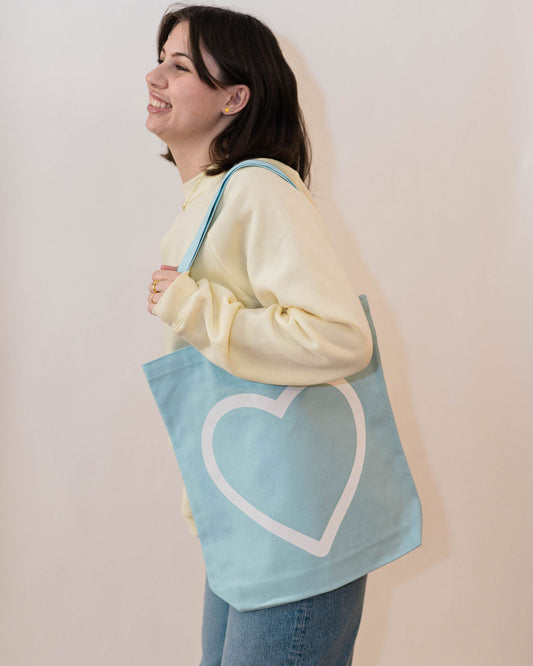 Big Heart Tote - Sky