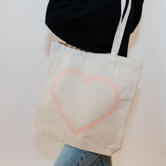 Big Heart Tote - Natural