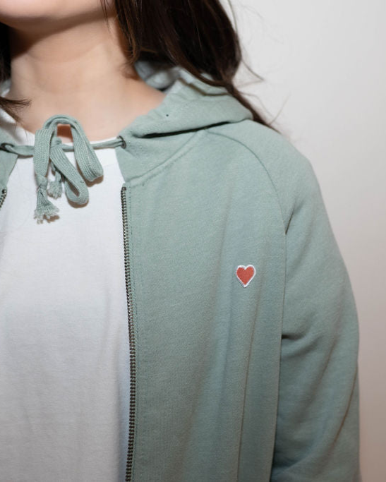 Sun Wash Zip Hoodie - Sage