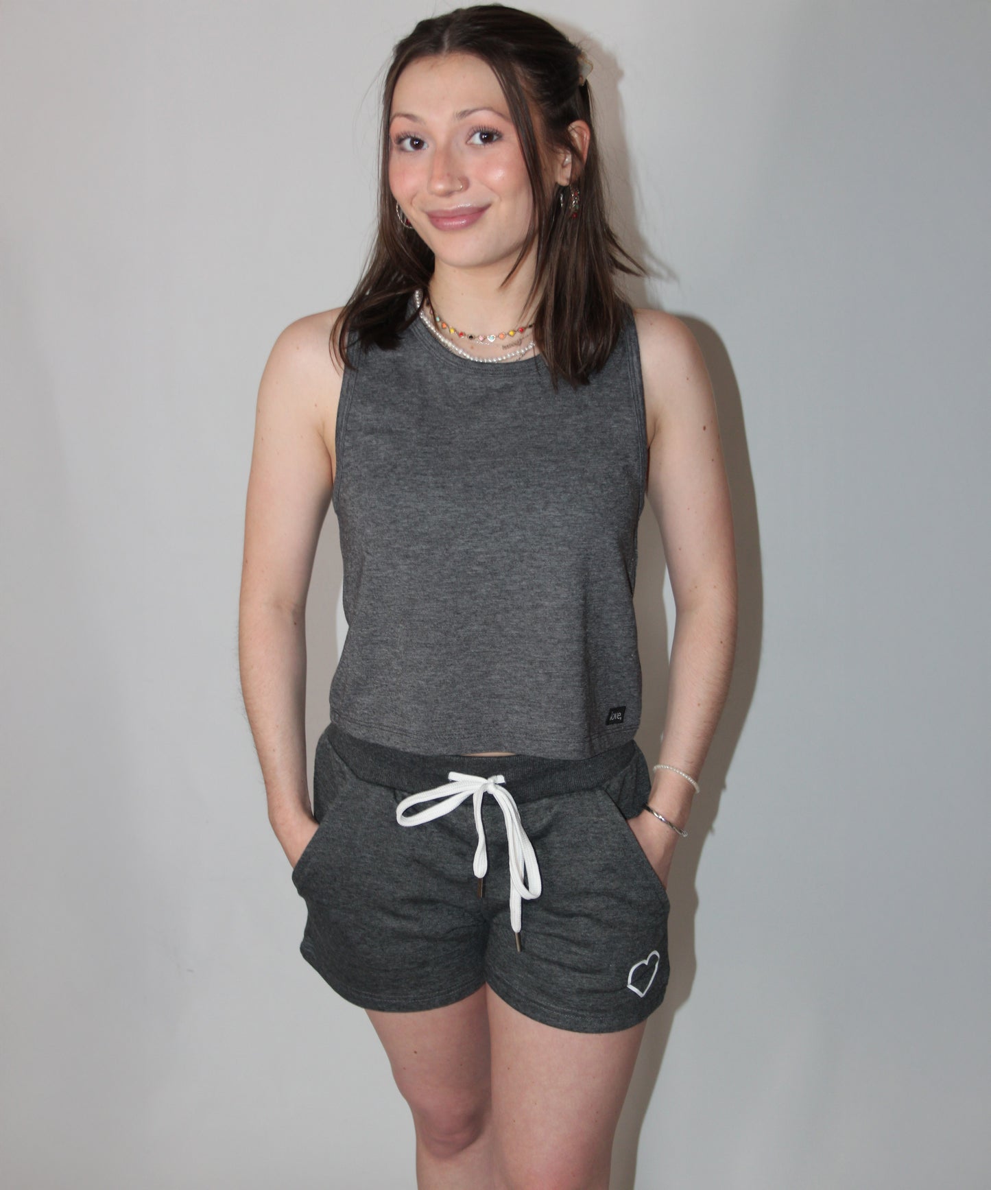 Drift Muscle Tee - Charcoal Heather