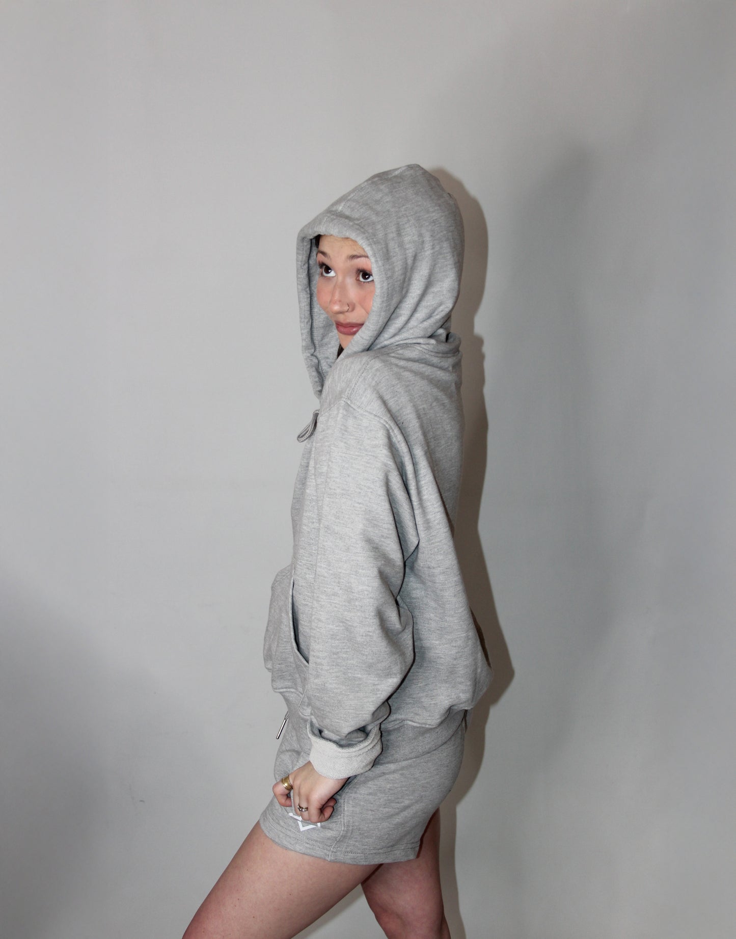 Classic French Terry Hoodie - Grey Heather