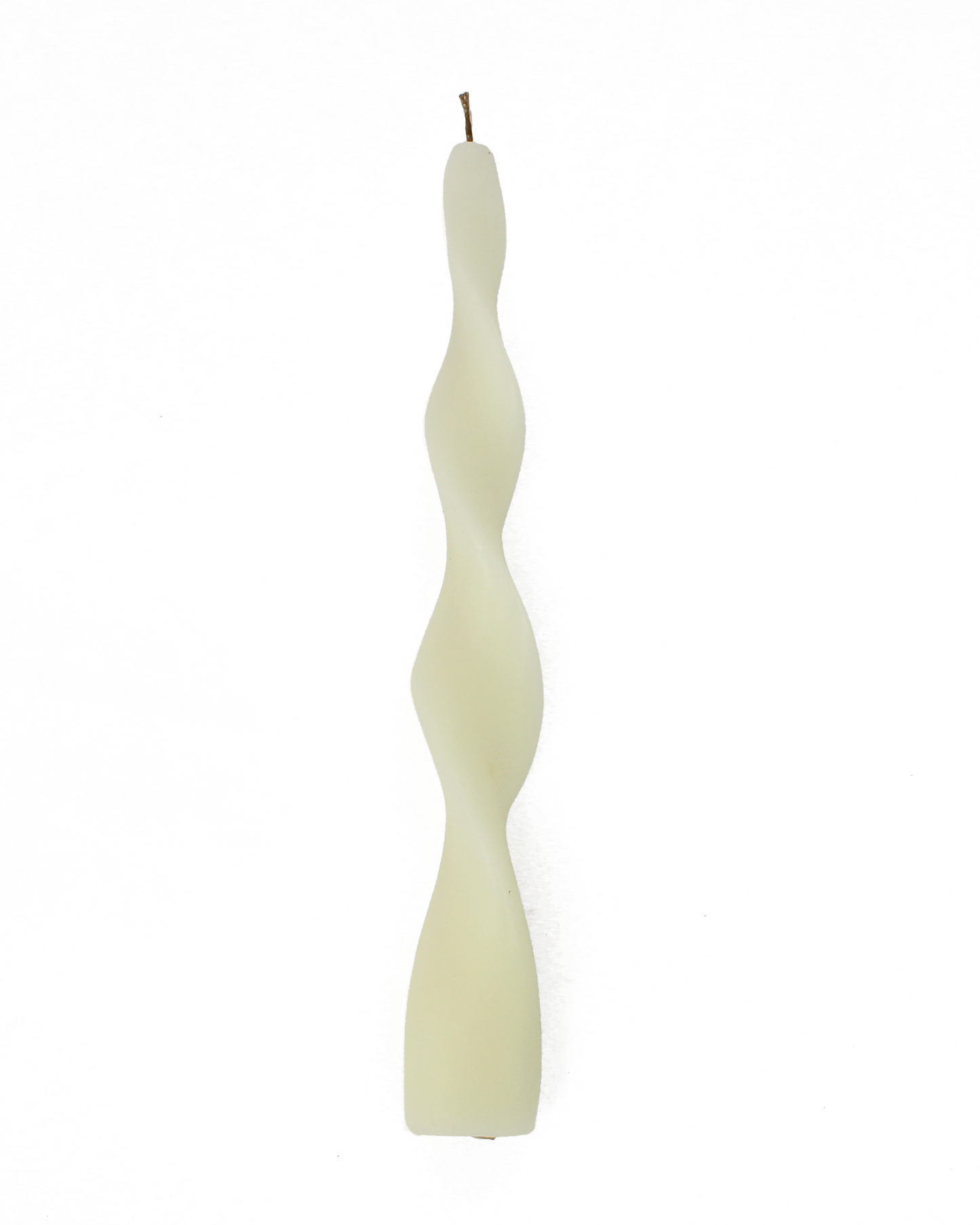 Wavy candle on a white background