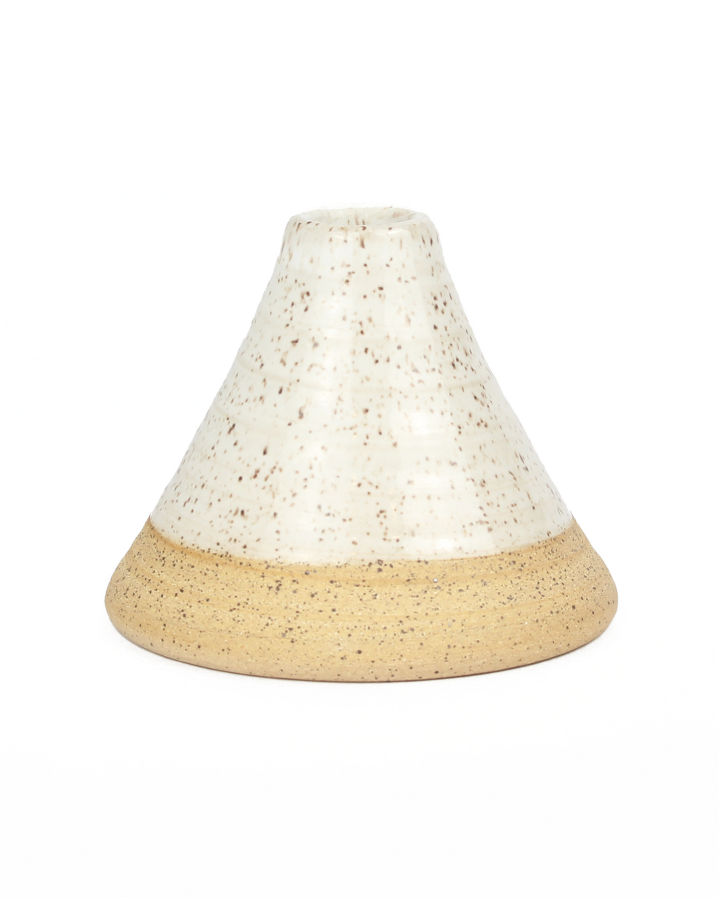 Candlestick Holder - White Glaze
