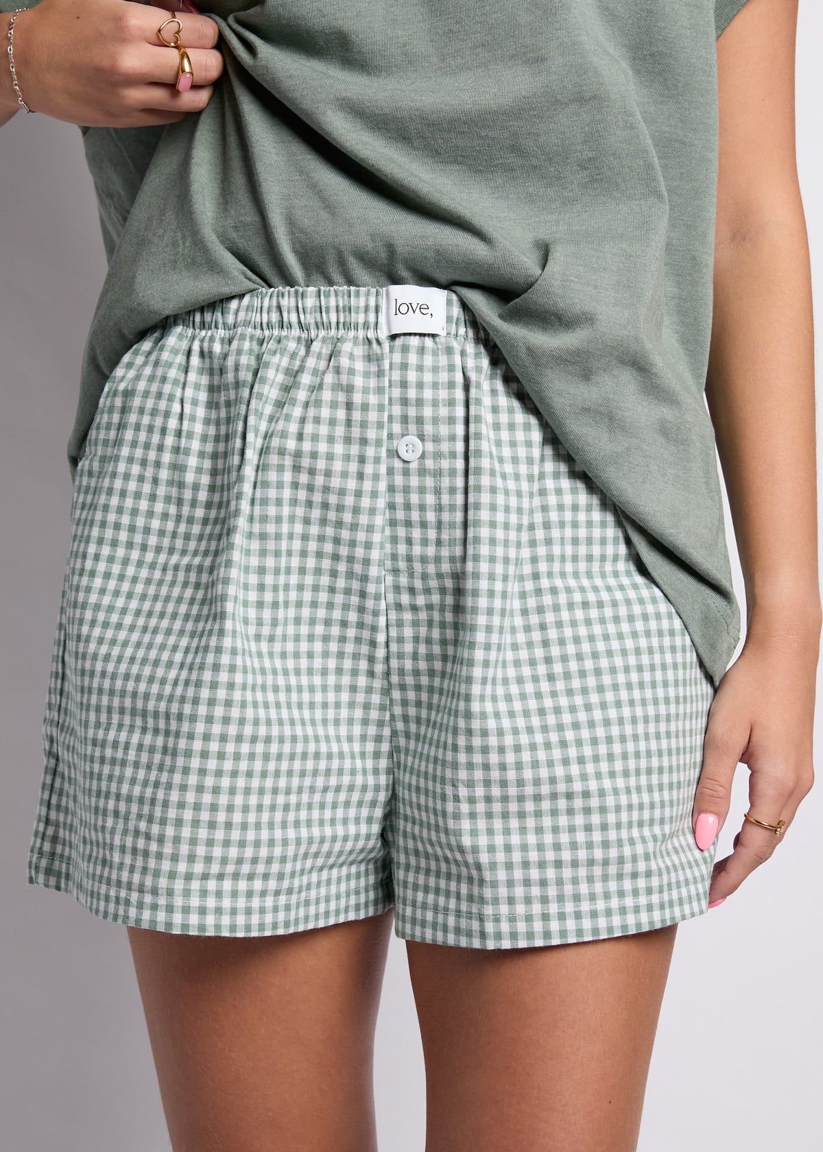 Boundless Boxer Shorts - Mint Gingham