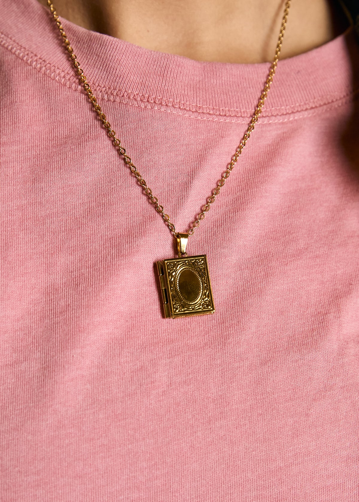 Book Locket - Gold