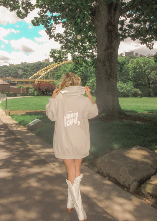 Relaxed Hoodie - More Love - Cloud