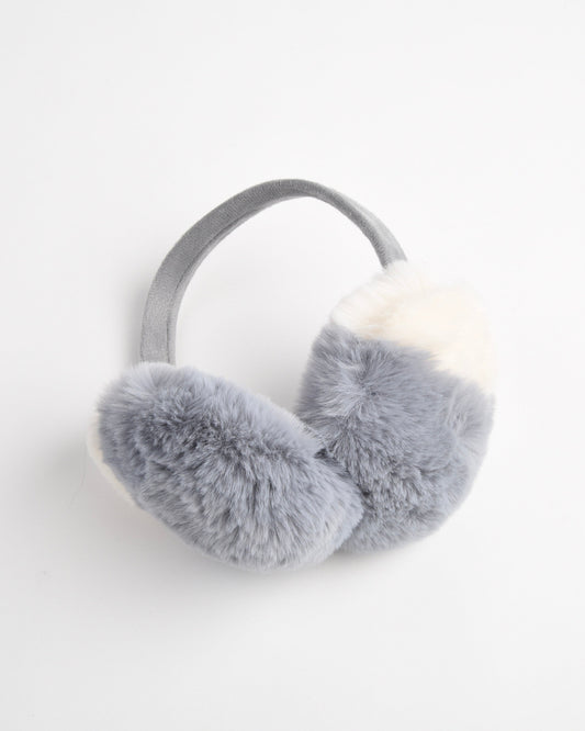 Soft Faux Fur Ear Muffs - Grey