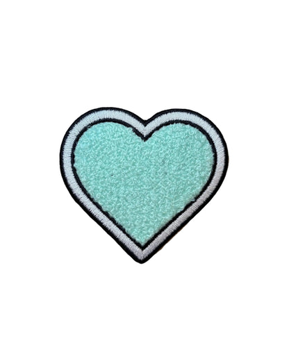Chenille Heart Patch - Mint