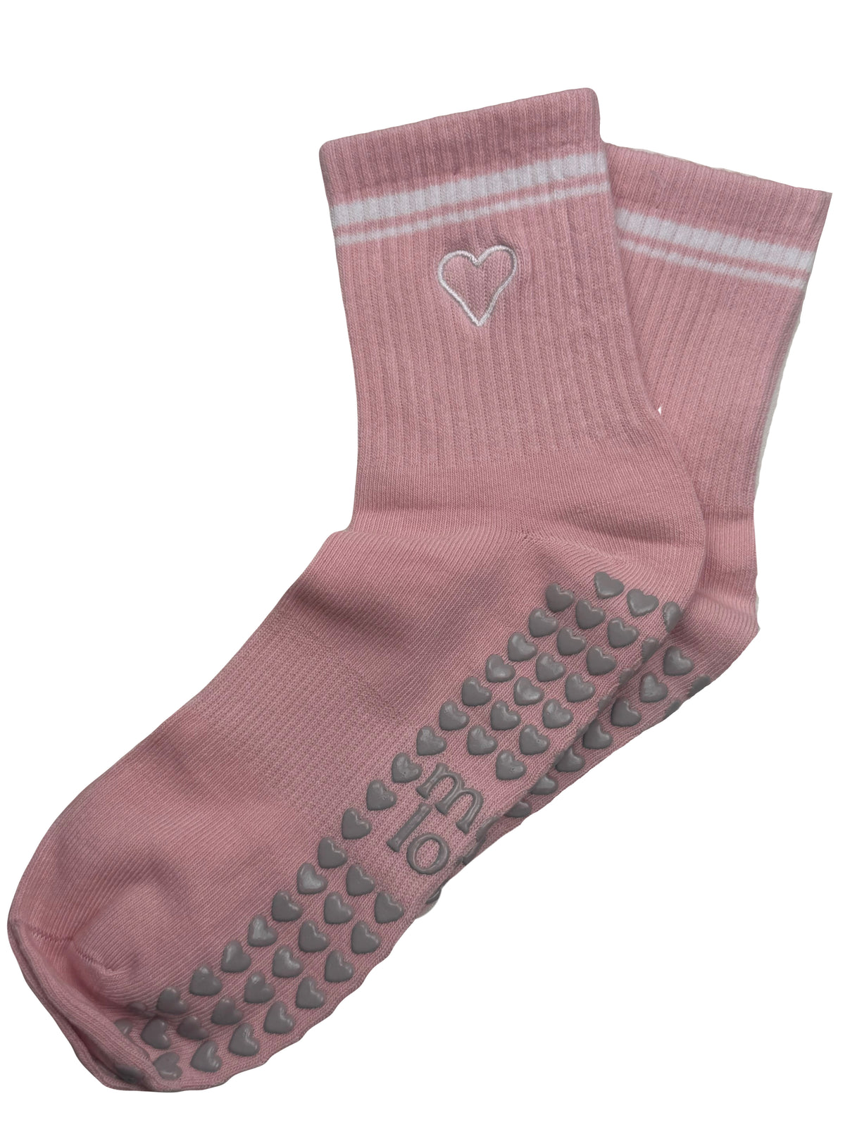 Heart Pilates Sock - Pink