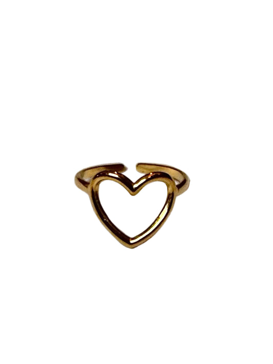 Open Heart Ring - Gold