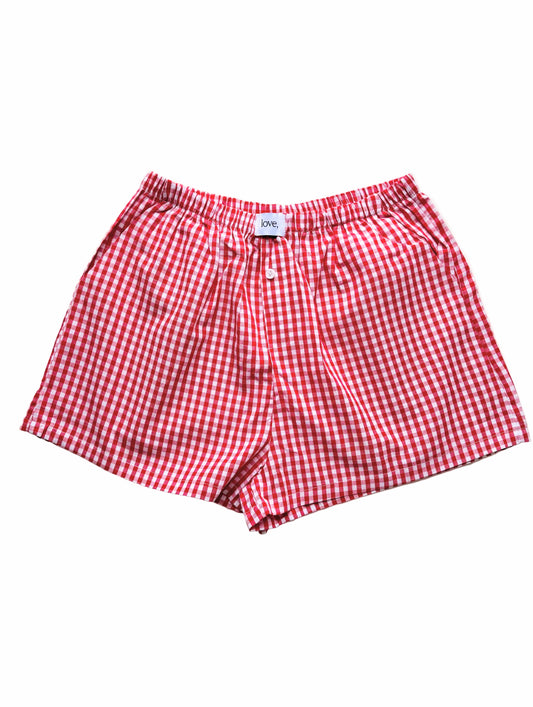 Boundless Boxer Shorts - Red Gingham