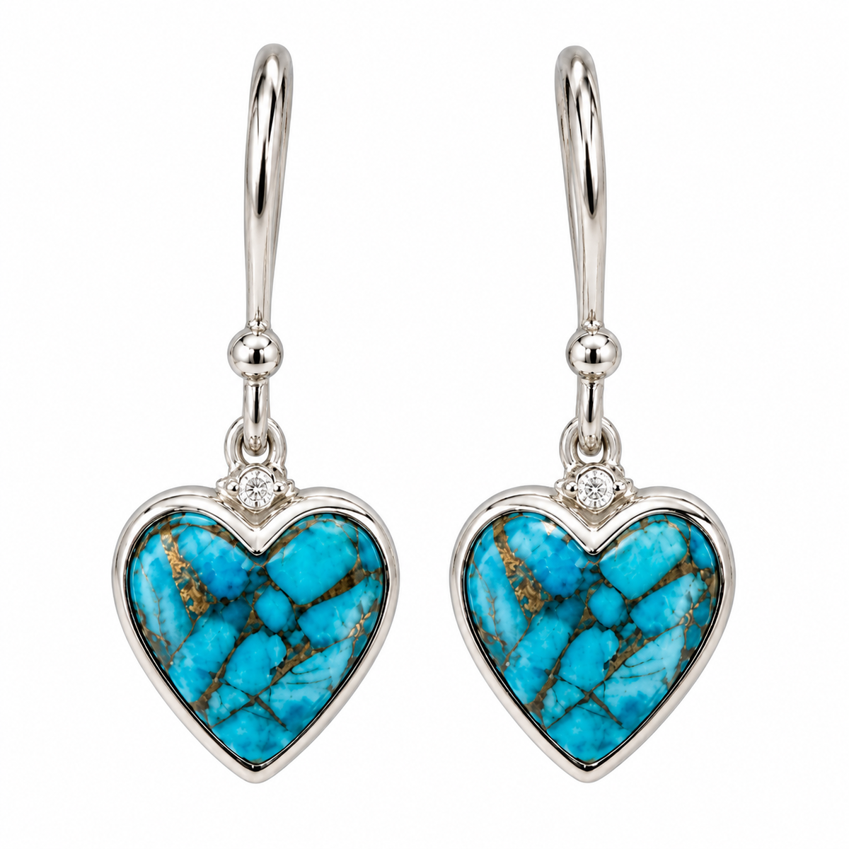 Turquoise Heart Earrings