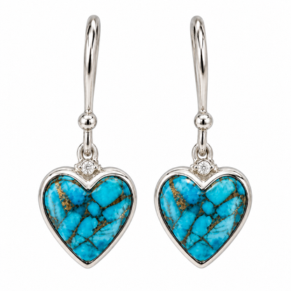 Turquoise Heart Earrings