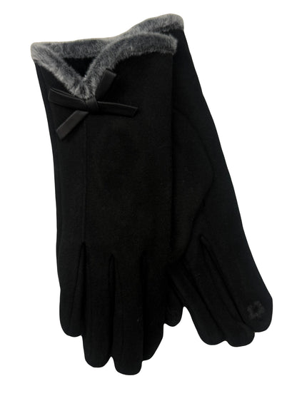 Dainty Bow Glove - Black