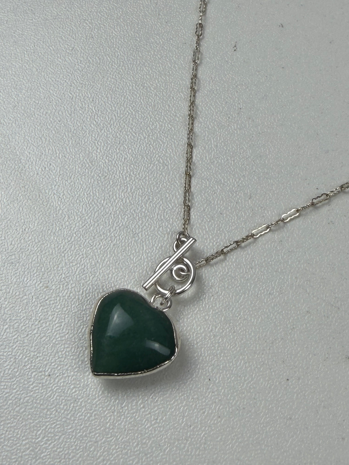Small Heart Charm Necklace - ASST Stones