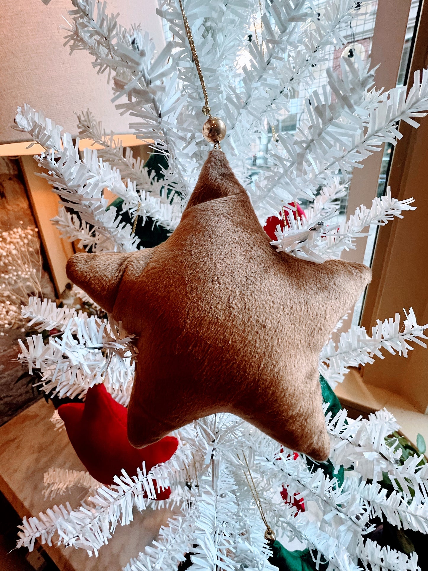 Velvet Star Ornament - Caramel