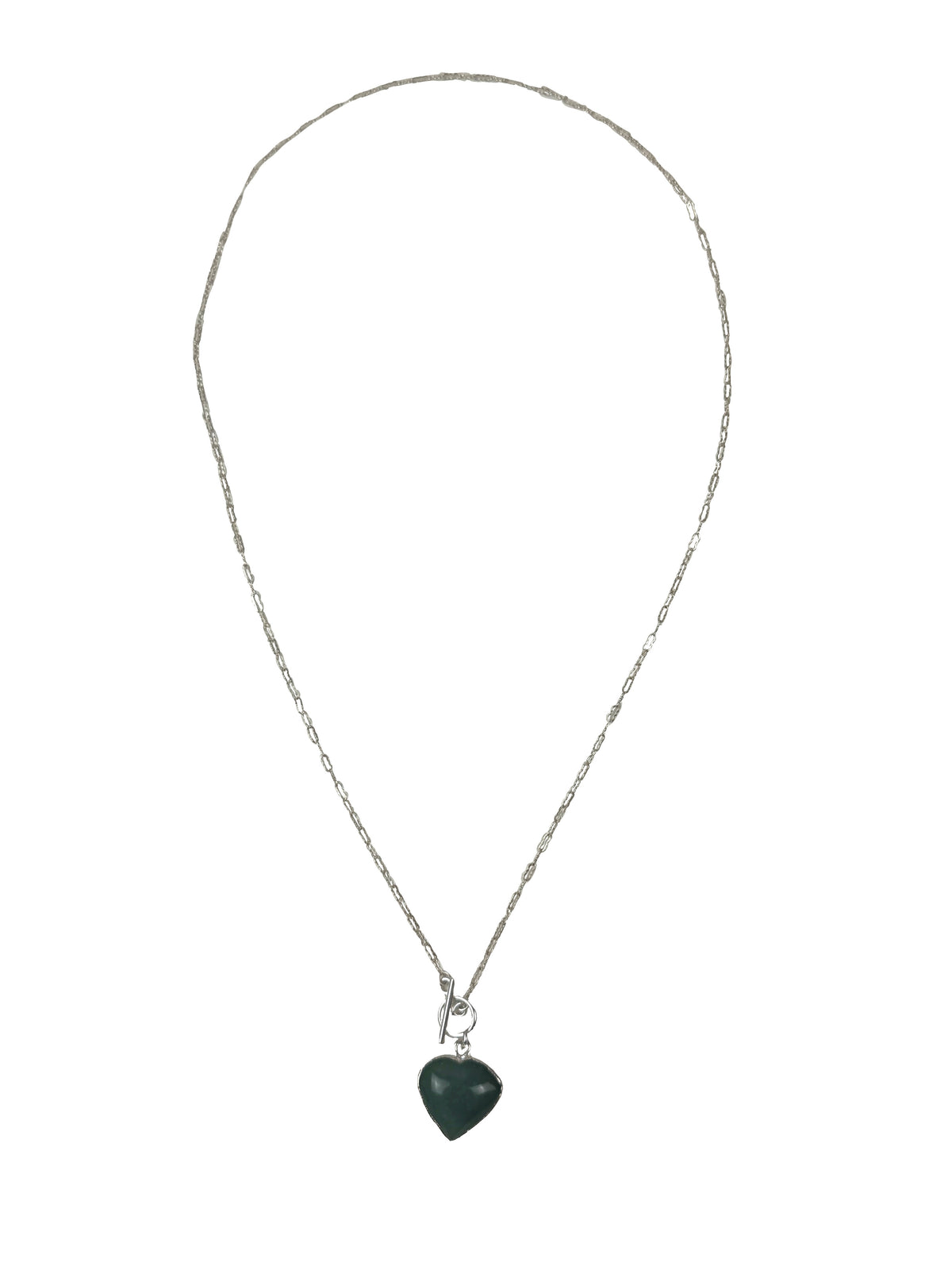 Small Heart Charm Necklace - ASST Stones
