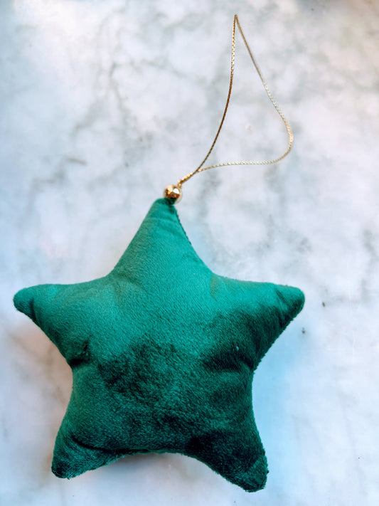 Velvet Star Ornament - Jade