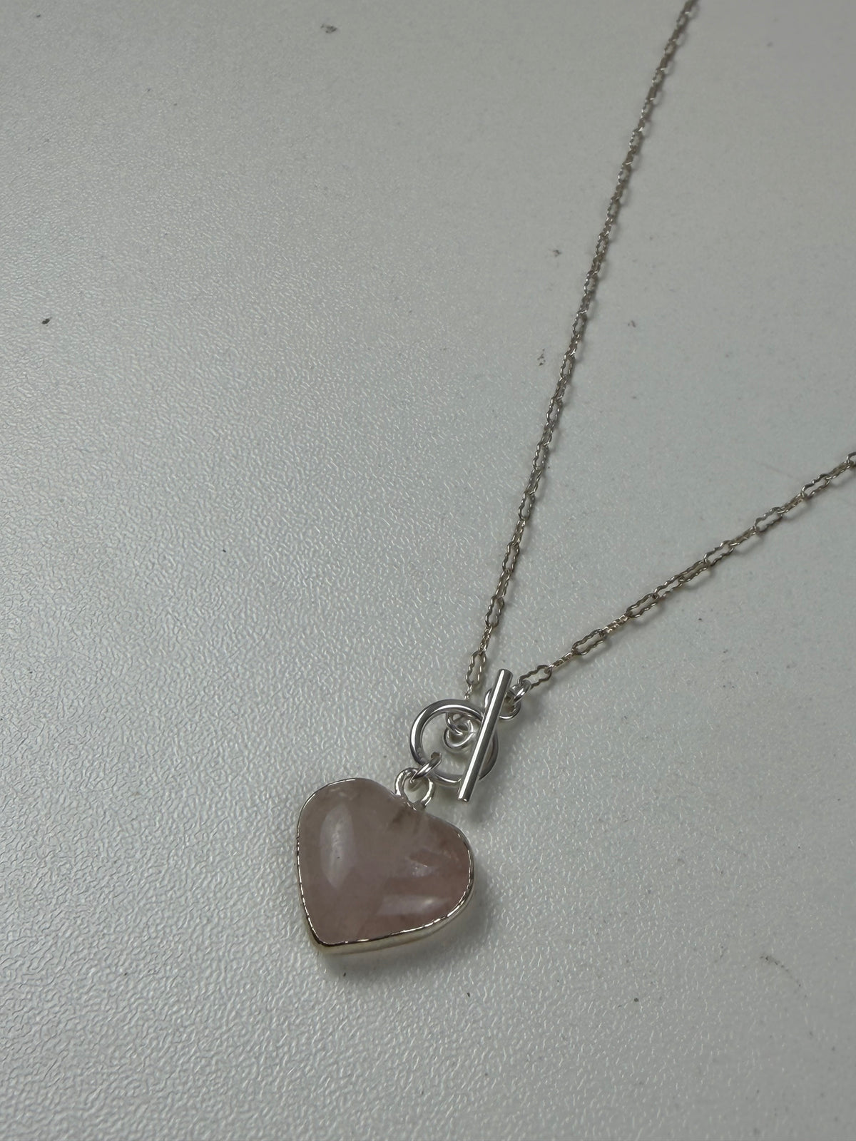Small Heart Charm Necklace - ASST Stones