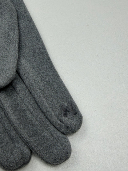 Dainty Bow Glove - Grey